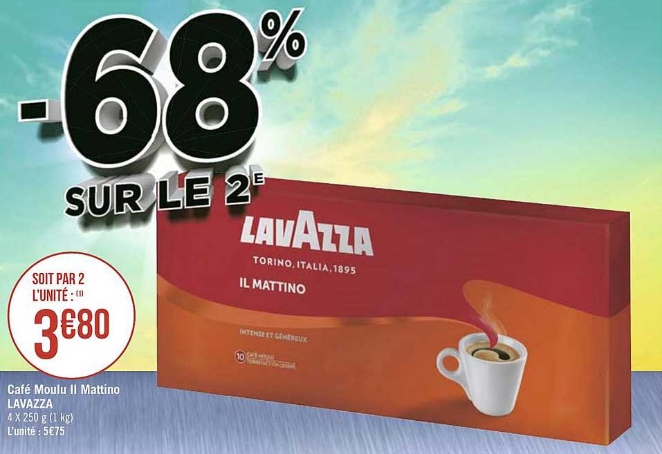 Café Moulu Il Mattino Lavazza -68% Sur Le 2e