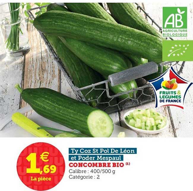 concombre bio ty coz st pol de léon et poder mespaul