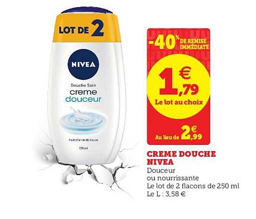 Crème Douche Nivea -40% De Remise Immédiate
