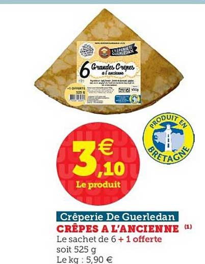 crêpes à l'ancienne crêperie de guerledan