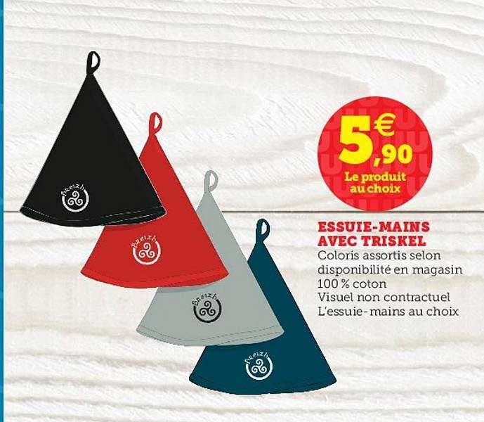 essuie mains avec triskel