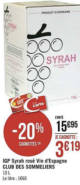 igp syrah rosé vin d 'espagne club dse sommeliers