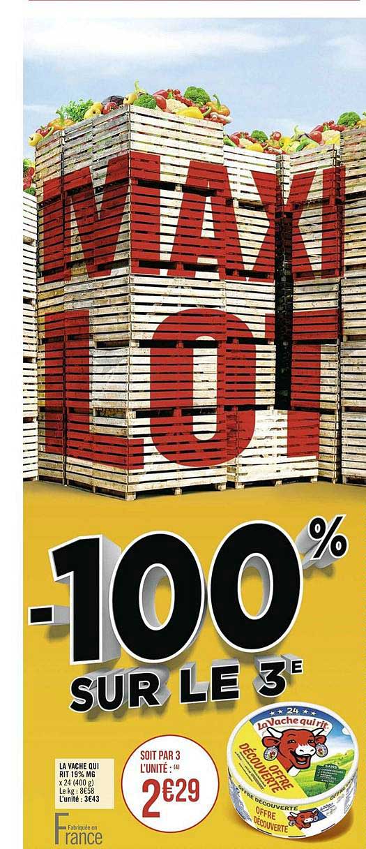 la vache qui rit 19% mg -100% sur le 3e