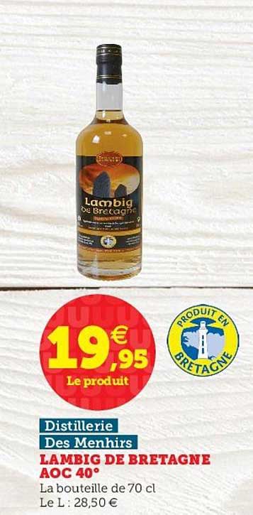 lambig de bretagne aoc 40° distillerie des menhirs