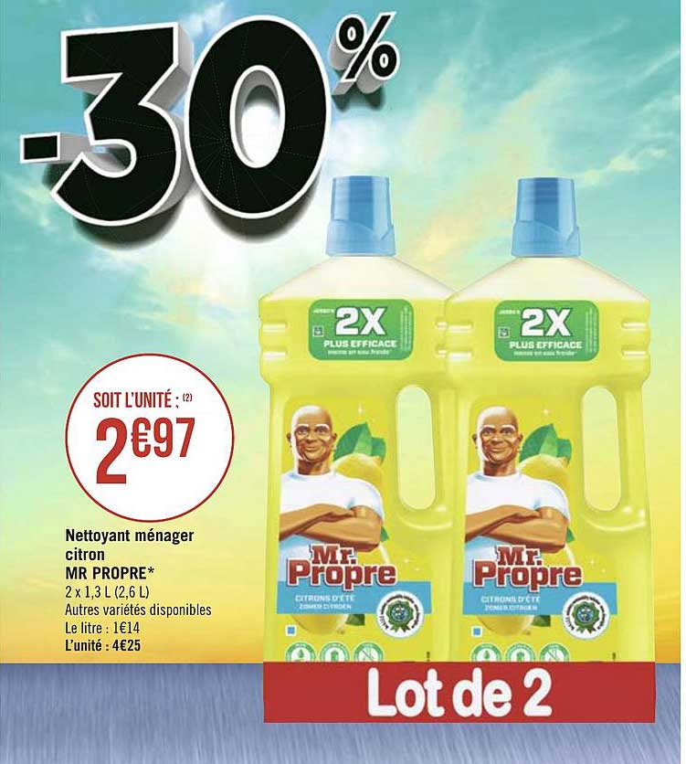 nettoyant ménager citron mr propre