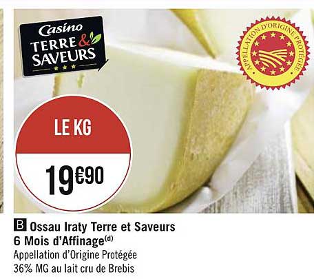ossau iraty terre et saveurs 6 mois d'affinage