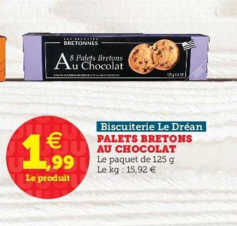 palets bretons au chocolat biscuterie le dréan