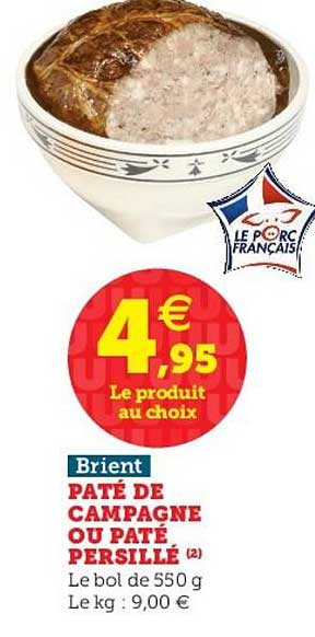 Paté De Campagne Ou Paté Persillé Brient