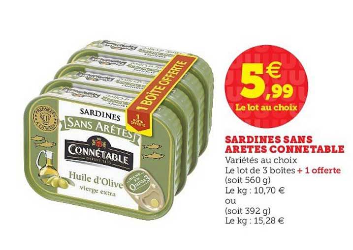 sardines sans arêtes connetable