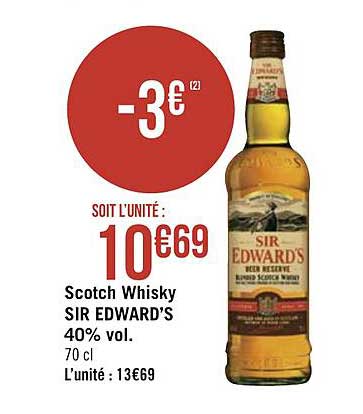 scotch whisky sir edward's 40% vol.