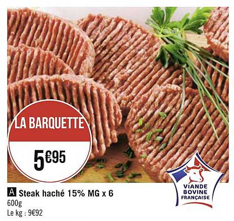 Steak Haché 15% Mg X 6