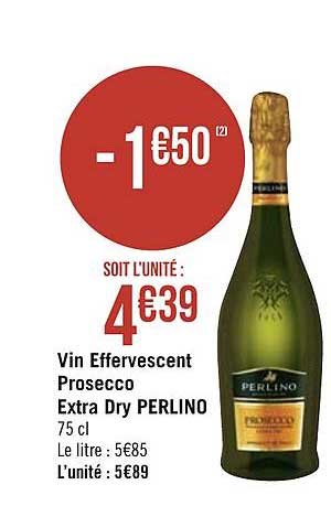 Vin Effervescent Prosecco Extra Dry Perlino