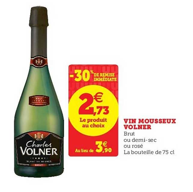 vin mousseux volner -30% de remise immédiate