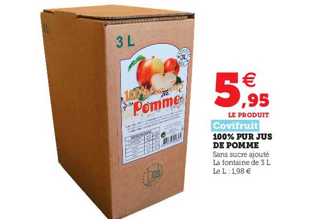 100% Pur Jus De Pomme Covifruit
