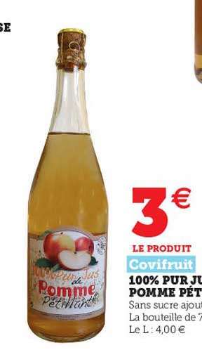 100% Pur Jus Pomme Pétillant Covifruit