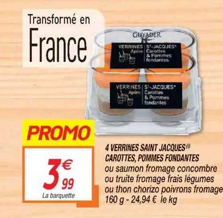 4 verrines saint jacques carottes pommes fondantes