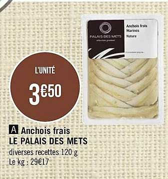 anchois frais le palais des mets
