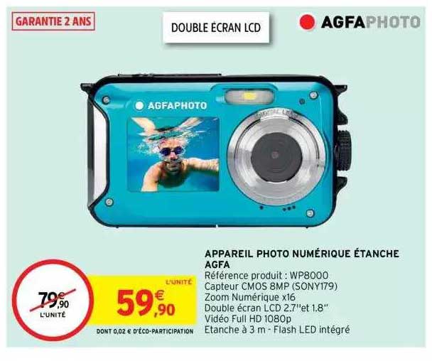 Appareil Photo Numérique étanche Agfa