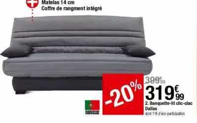 banquette-lit clic-clac dallas