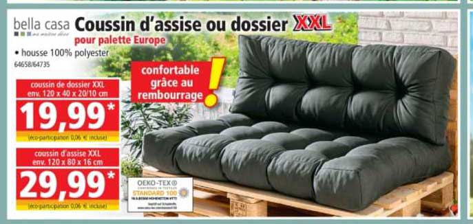 Bella Casa Coussin D'assise Ou Dossier