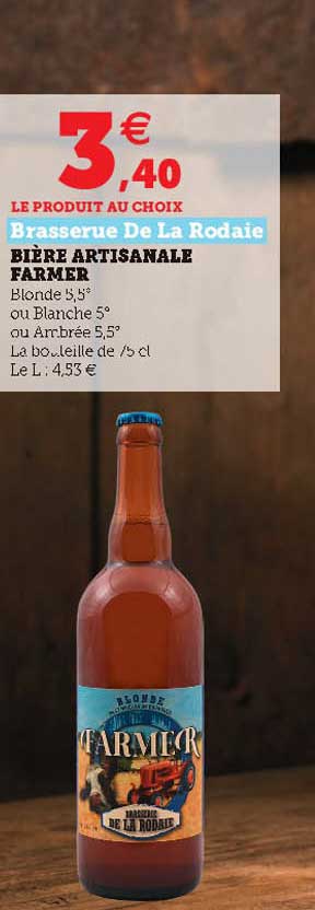 bière artisanale farmer brasserue de la rodaie