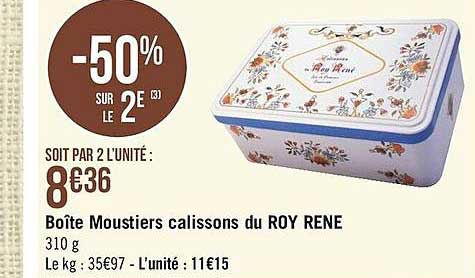 boîte moustiers calissons du roy rené