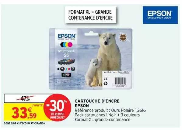 cartouche d'encre epson -30% de remise immédiate