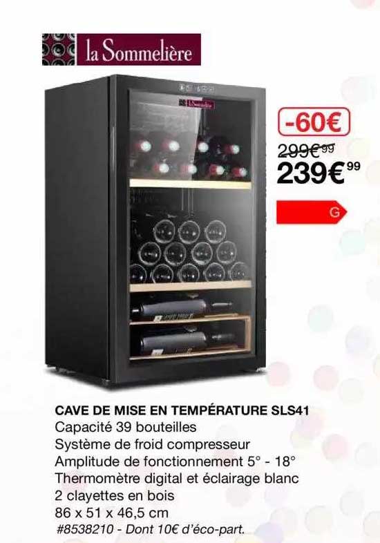 cave de mise en température sls41 la sommelière