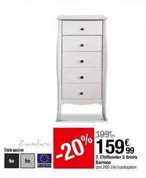 chiffonnier 5 tiroirs barroco