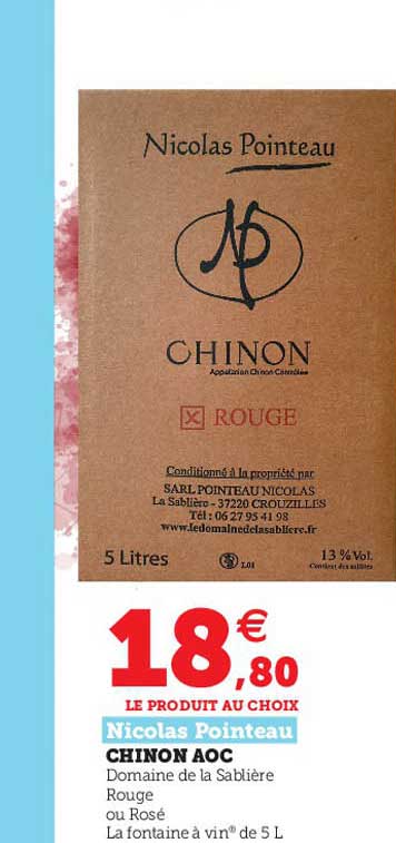 chinon aoc nicolas pointeau