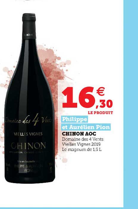 chinon aoc philippe et aurélien pion