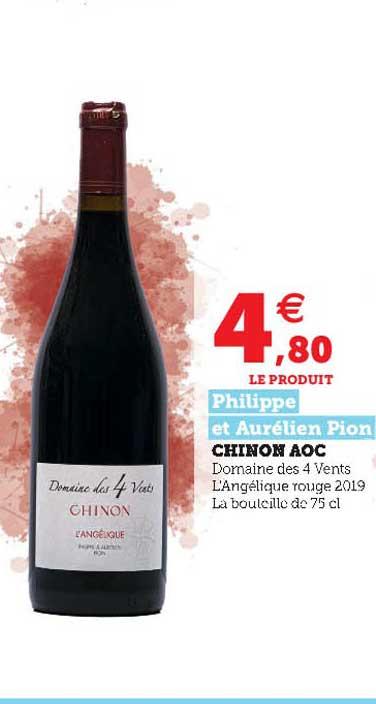 chinon aoc philippe et aurélien pion