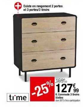 Commode 3 Tiroirs Sixties