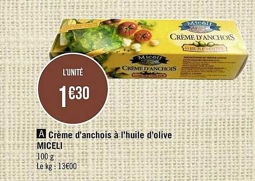 crème d'anchois à l'huile d'olive miceli