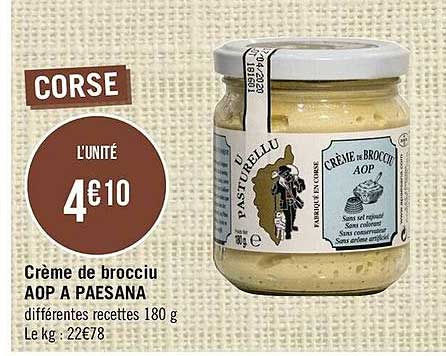 crème de brocciu aop a paesana