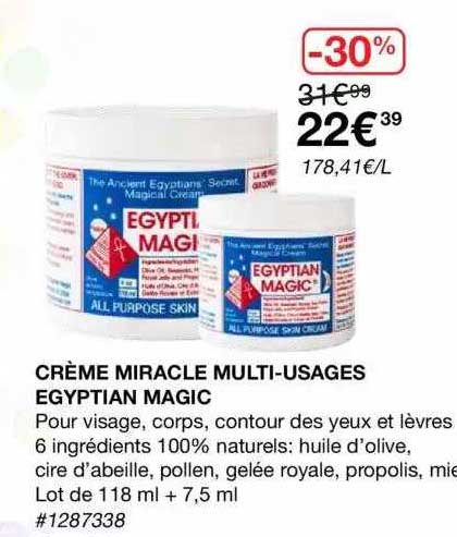 crème miracle multi-usages egyptian magic