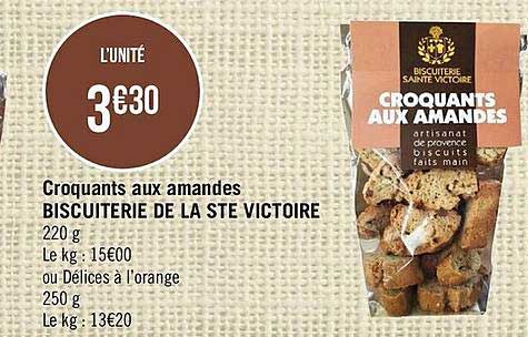 croquants aux amandes biscuiterie de la ste victoire