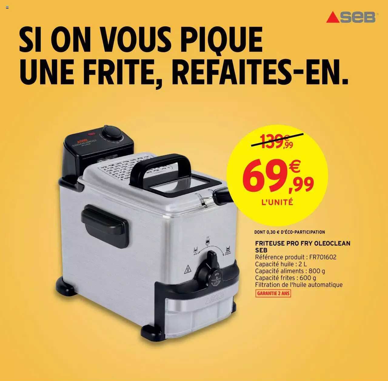 friteuse pro fry oleoclean seb