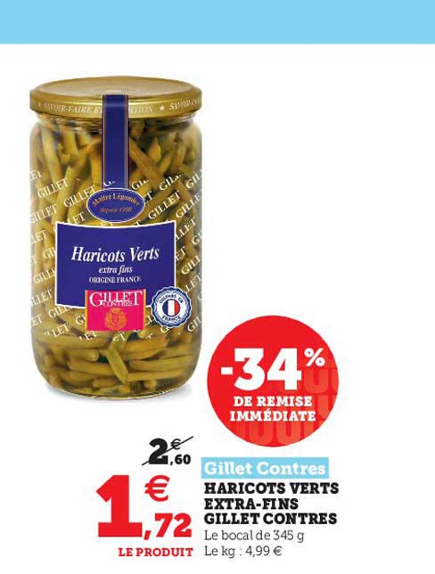 haricots verts extra-fins gillet contres