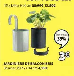 jardinière de balcon bris