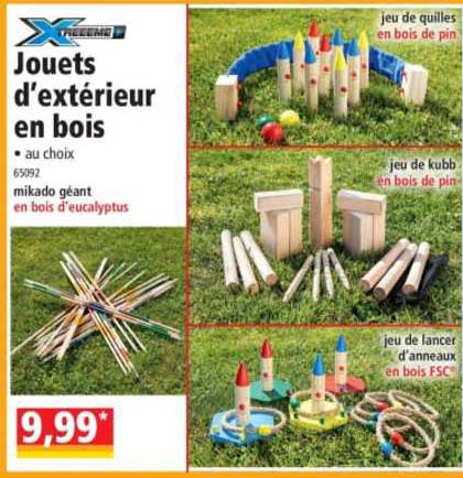 jouets d'extérieur en bois