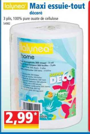 lalynea maxi essuie-tout décoré