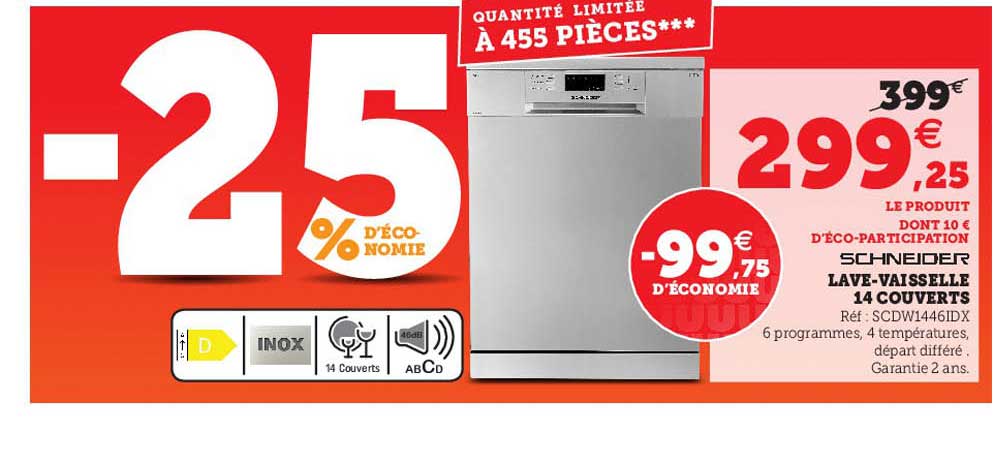 lave-vaisselle 14 couverts schneider