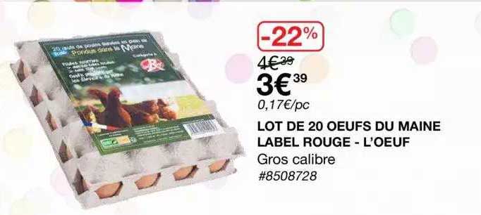 Lot De 20 Oeufs Du Maine Label Rouge - L'oeuf