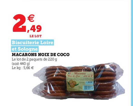 macarons noix de coco biscuiterie loire et sologne