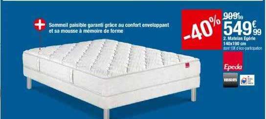 Matelas Egéric Epeda 140 X 190 Cm