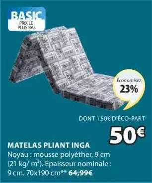 Matelas Pliant Inga