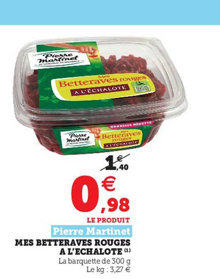 Mes Betteraves Rouges à L'échalote Pierre Martinet