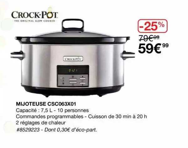 mijoteuse csc063x01 crock.pot