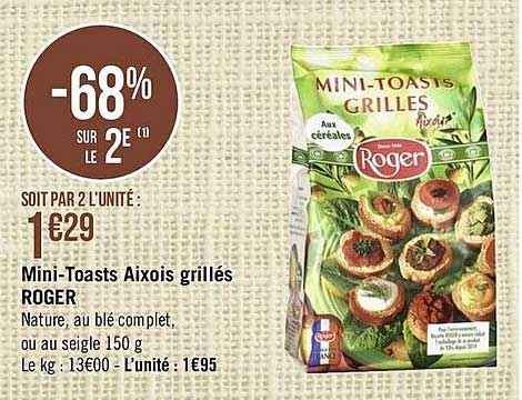 mini-toasts aixois grillés roger